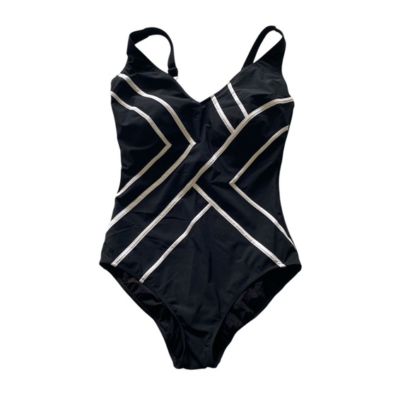 Gottex‎ Wmn’s 16 Essentials Full Coverage Mirage V-Neck One Piece Swimsuit - Picture 1 of 14